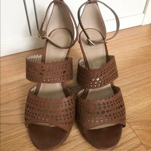 Tory Burch Perforated Gladiator Wedge
